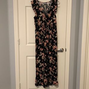 Floral wide leg jumpsuit